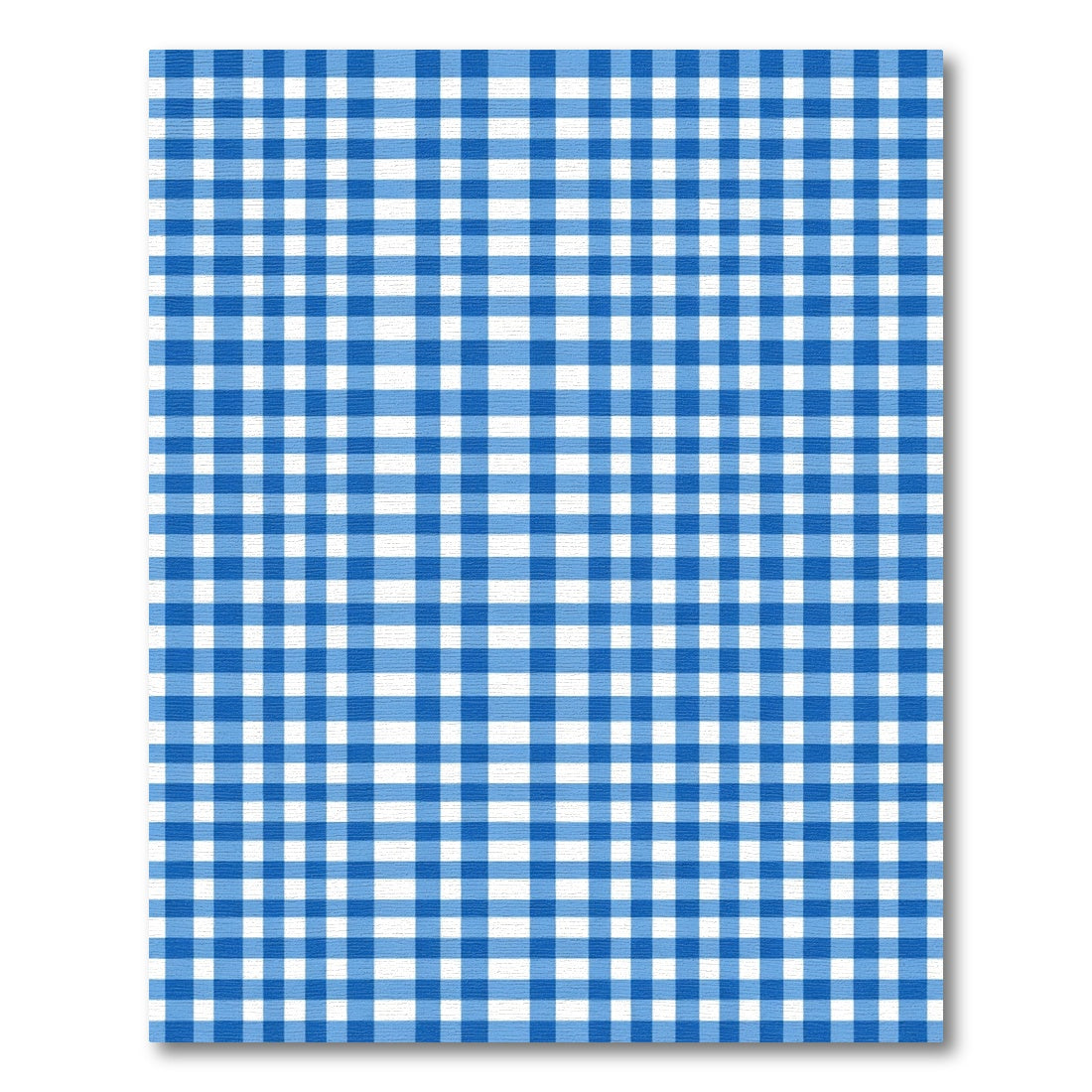 Classic Blue White Gingham Checkered Rug