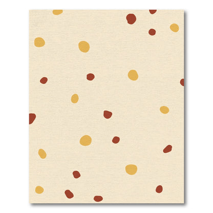 Earthy Speckled Scattered Polka Dot Accent Rug