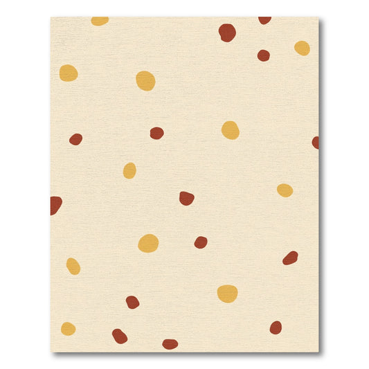Earthy Speckled Scattered Polka Dot Accent Rug