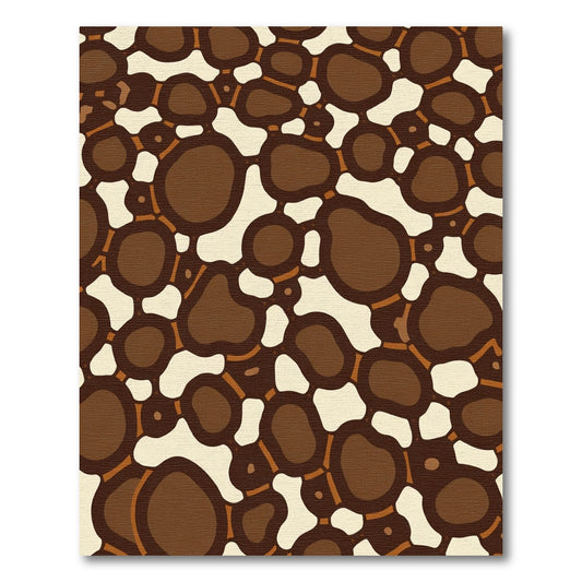 Organic Brown Cream Pebble Cluster Rug