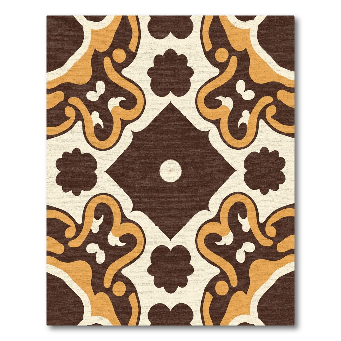 Earthy Swirl Floral Medallion Rug