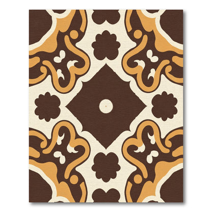 Earthy Swirl Floral Medallion Rug