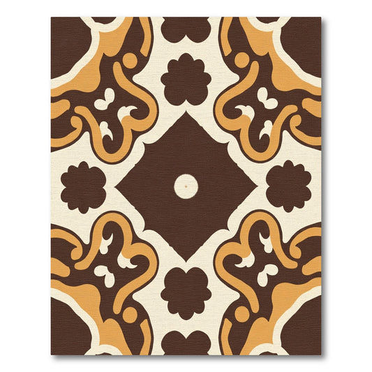 Earthy Swirl Floral Medallion Rug