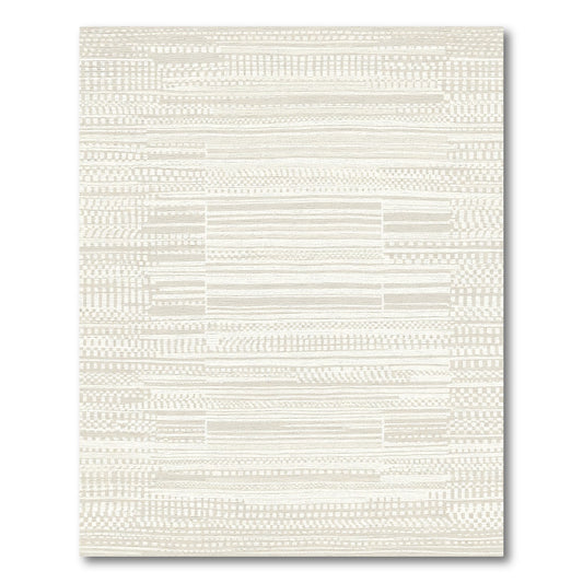 Organic Beige Textured Stripe Rug