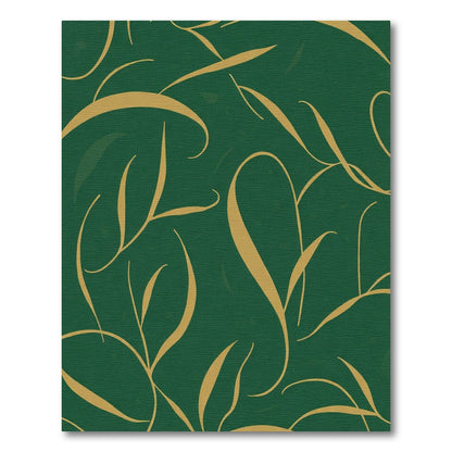 Elegant Gold Leaf Vine Rug
