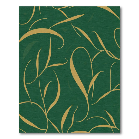 Elegant Gold Leaf Vine Rug
