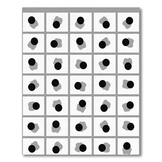 Monochromatic Black Gray Blob Circles Rug