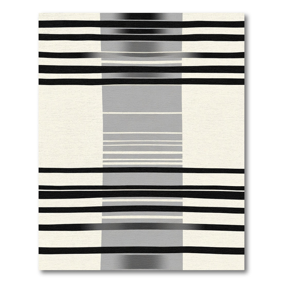 Monochromatic Abstract Stripe Grid Rug