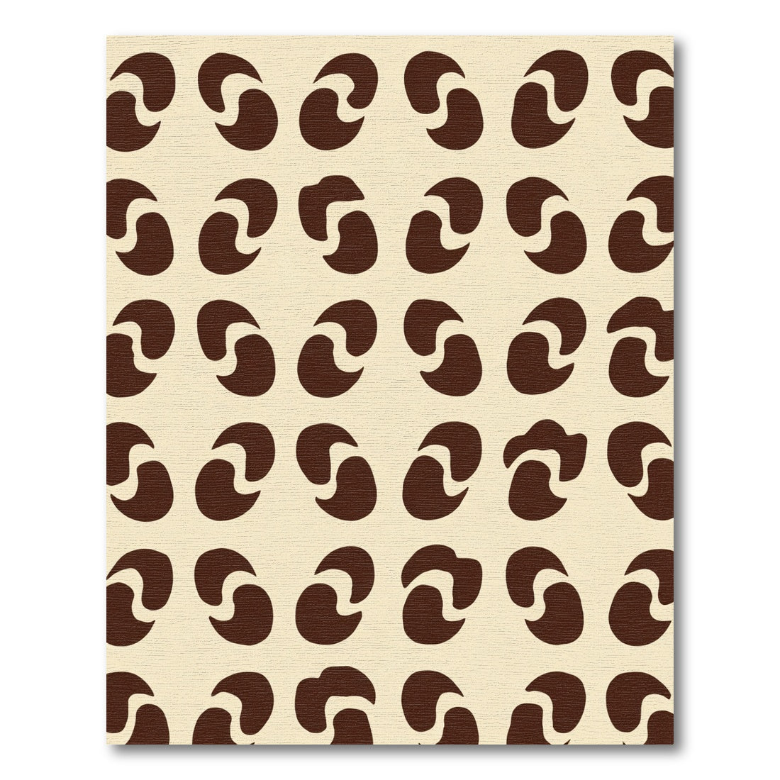Brown Swirl Shapes Abstract Rug
