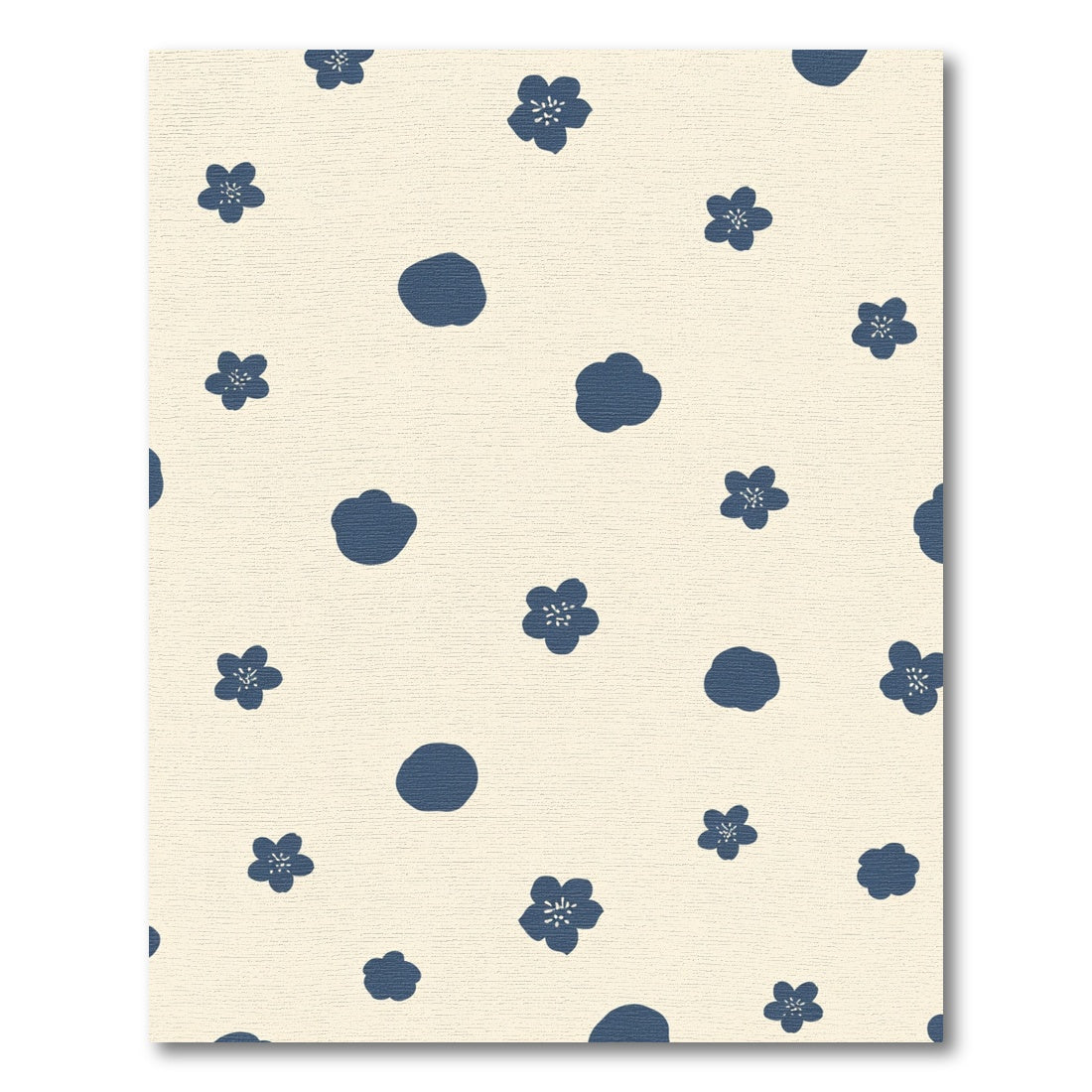 Navy Blossom Scatter Rug