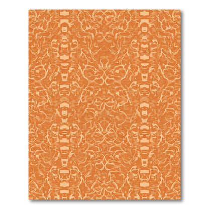 Orange Swirl Floral Medallion Rug