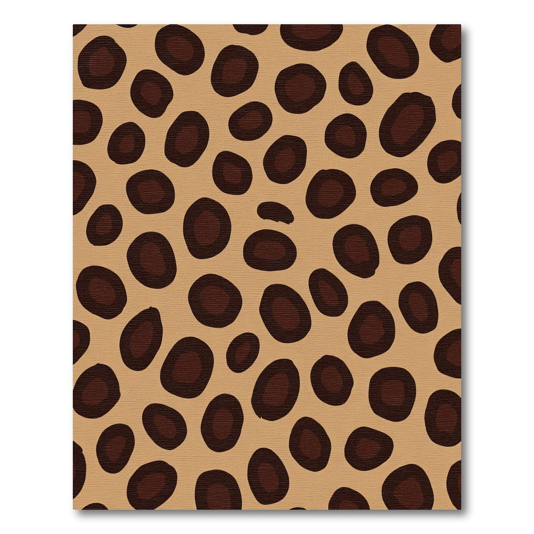 Brown Tan Spotted Animal Print Rug