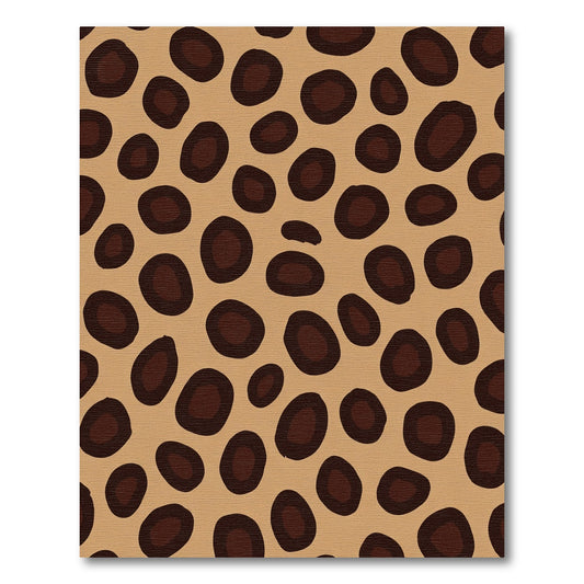 Brown Tan Spotted Animal Print Rug