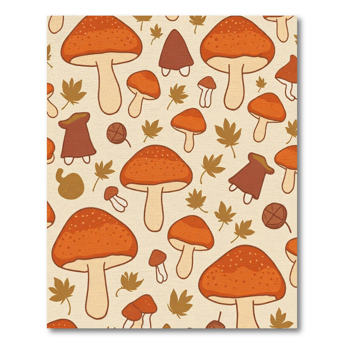 Whimsical Autumn Mushroom Forest Rug
