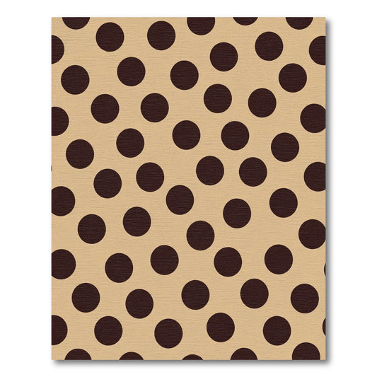 Subtle Brown Polka Dot Round Rug