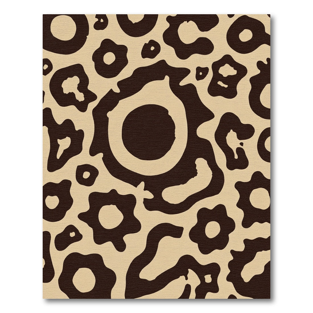 Tan Abstract Organic Shapes Rug