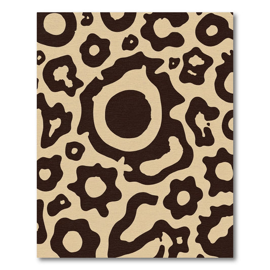 Tan Abstract Organic Shapes Rug