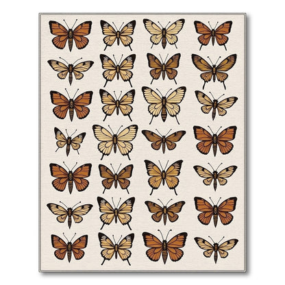 Warm Tones Butterfly Pattern Rug