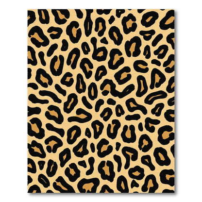 Classic Tan Black Leopard Spot Rug