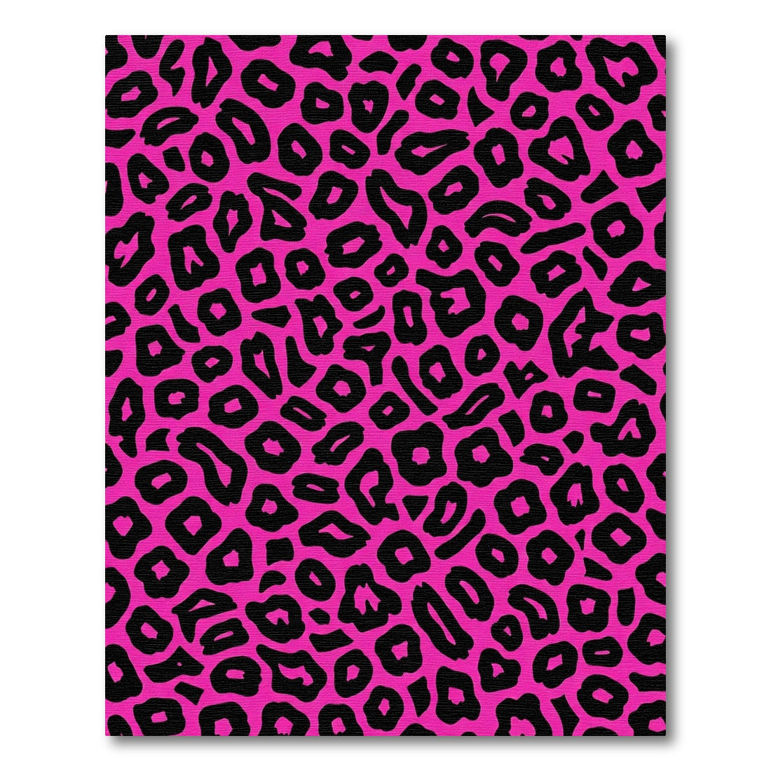 Hot Pink Black Leopard Spots Rug