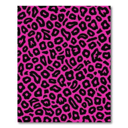 Hot Pink Black Leopard Spots Rug