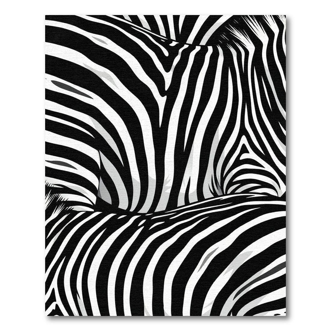 Bold Monochrome Zebra Stripe Wave Rug