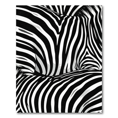 Bold Monochrome Zebra Stripe Wave Rug