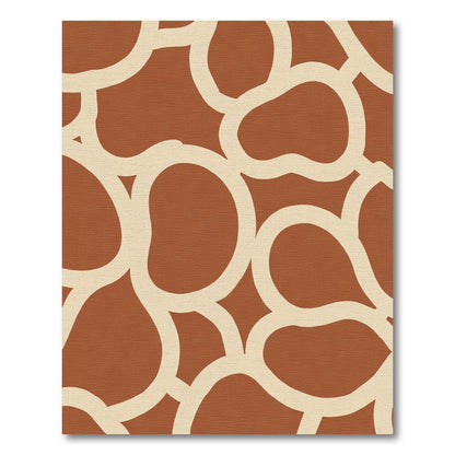 Terracotta Cream Organic Blob Rug