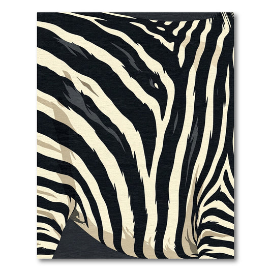 Black Ivory Zebra Stripe Rug