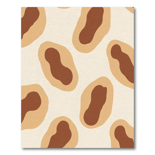 Organic Brown And Tan Blob Rug