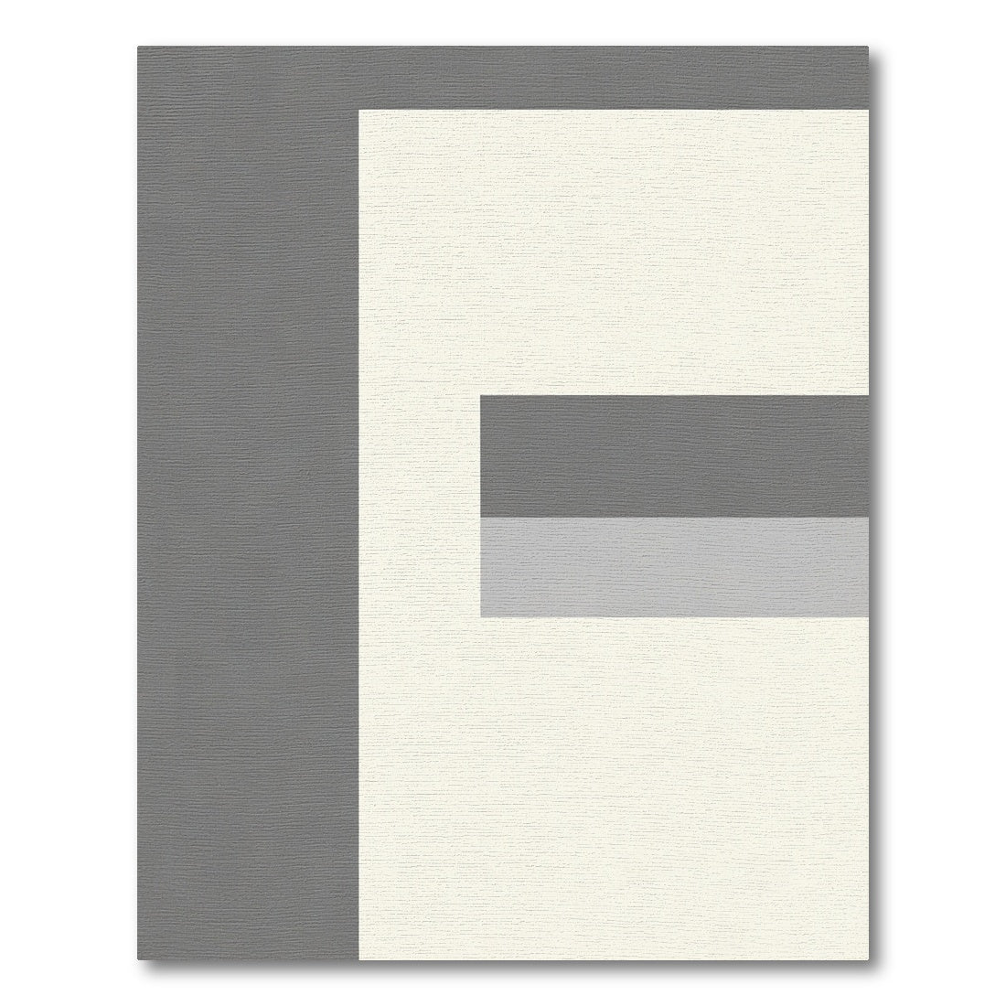 Modern Gray Cream Horizontal Bands Rug