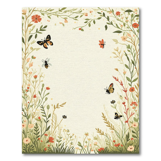 Enchanting Meadow Insects Blooms Rug