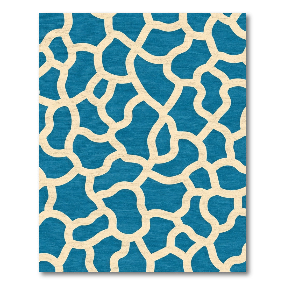 Blue Beige Organic Amorphous Rug