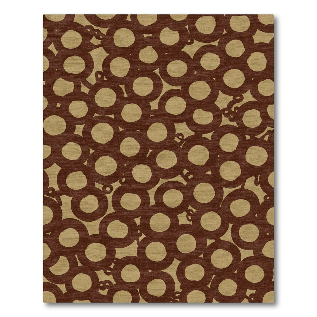 Brown Ring Abstract Overlay Rug