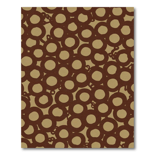 Brown Ring Abstract Overlay Rug