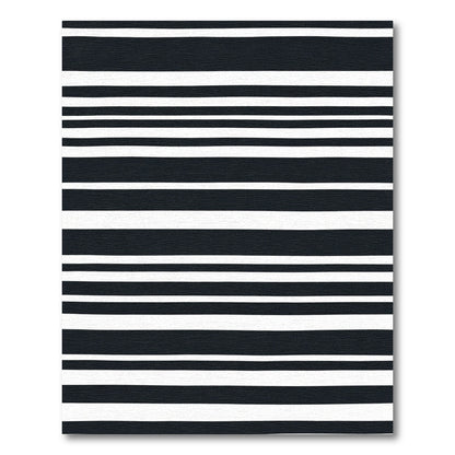 Dark Navy White Stripe Horizon Rug