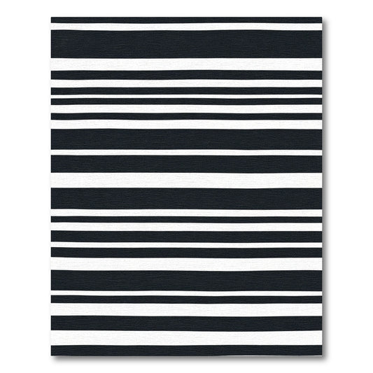 Dark Navy White Stripe Horizon Rug