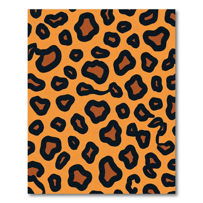Bold Orange Black Spotted Leopard Rug