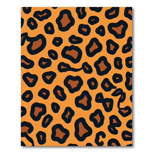 Bold Orange Black Spotted Leopard Rug