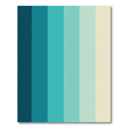 Ocean Gradient Color Block Stripes Rug