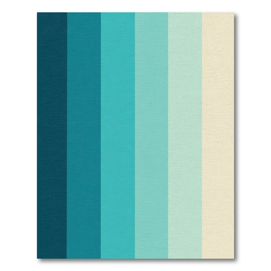 Ocean Gradient Color Block Stripes Rug