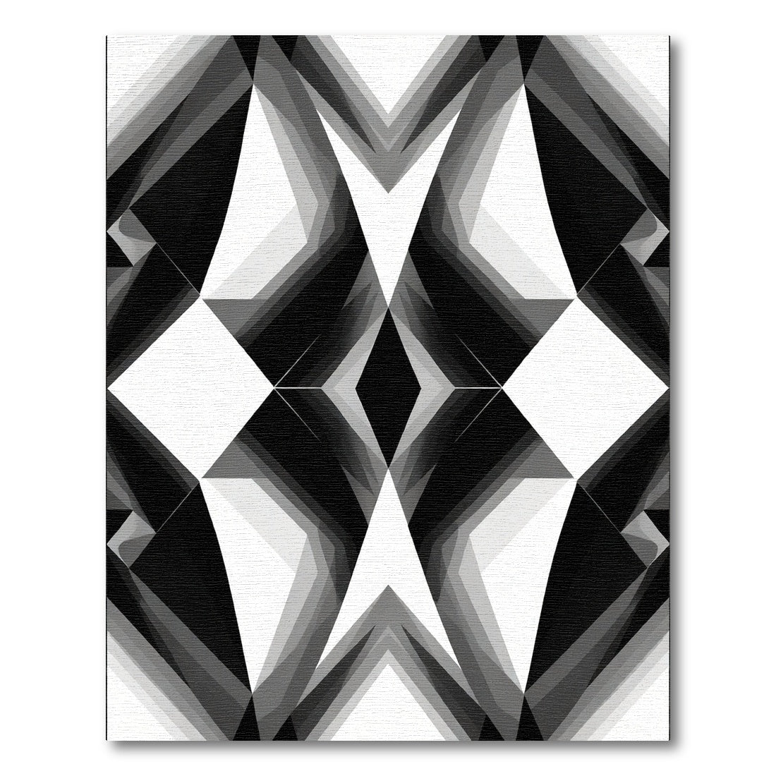 Monochromatic Geometric Abstract Diamond Rug