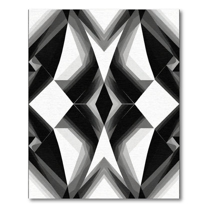 Monochromatic Geometric Abstract Diamond Rug