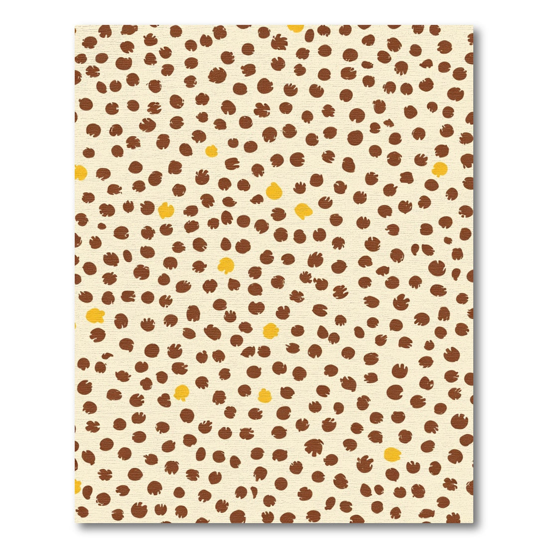 Brown Yellow Speckled Dot Pattern Rug