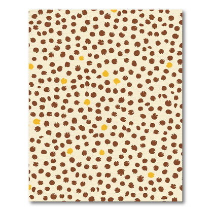 Brown Yellow Speckled Dot Pattern Rug