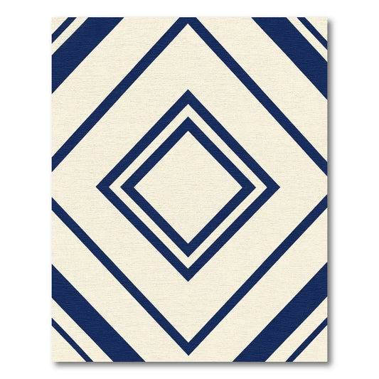 Navajo Blue Diamond Chevron Graphic Rug