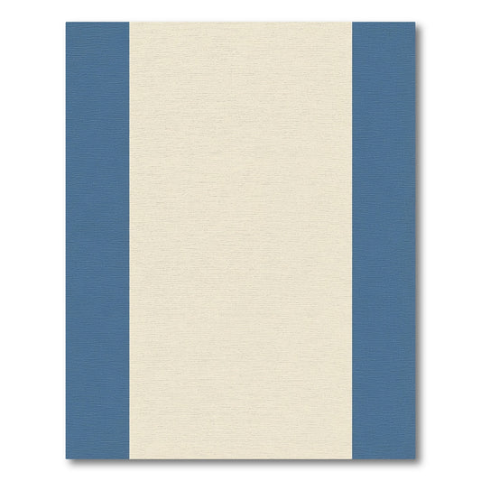 Cream And Slate Blue Stripes Rug