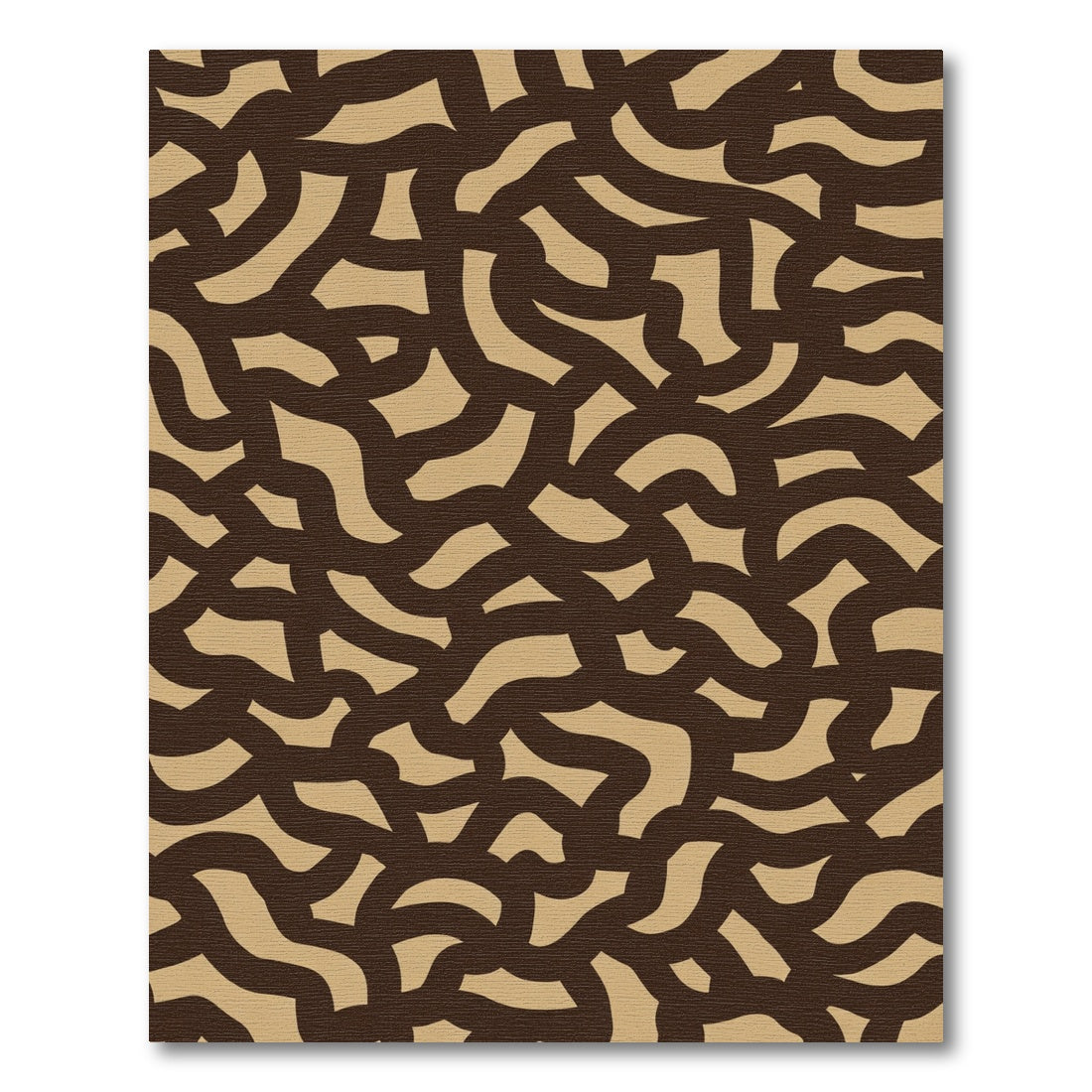 Brown Beige Organic Intertwined Flow Rug