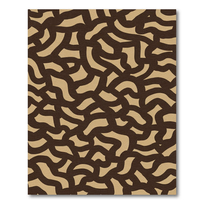 Brown Beige Organic Intertwined Flow Rug
