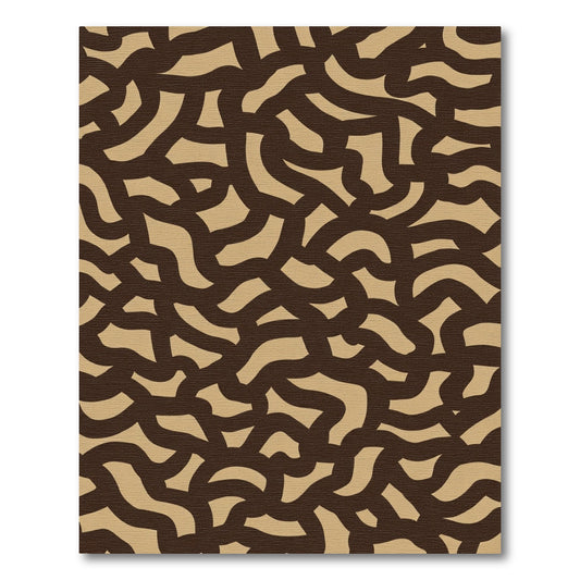 Brown Beige Organic Intertwined Flow Rug